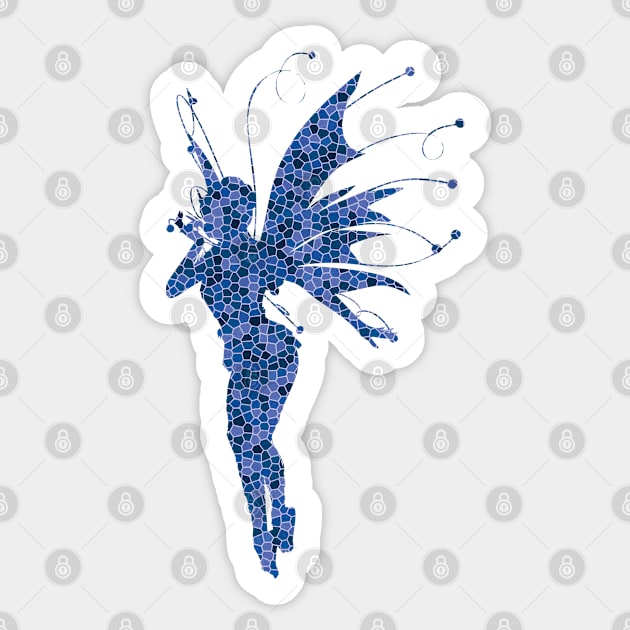 Blue Fairy Mosaic Sticker by DoomDesigns